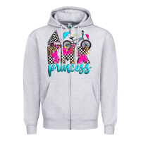 Heather Grey bmx princess Zipper Hoodie - Zillion Design Studio