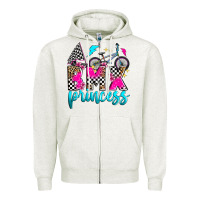 Oatmeal Heather bmx princess Zipper Hoodie - Zillion Design Studio