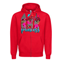 Red bmx princess Zipper Hoodie - Zillion Design Studio