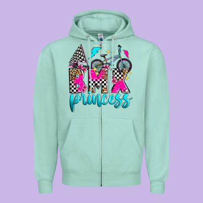 Bmx Princess Zipper Hoodie Designed By Zillion Design Studio