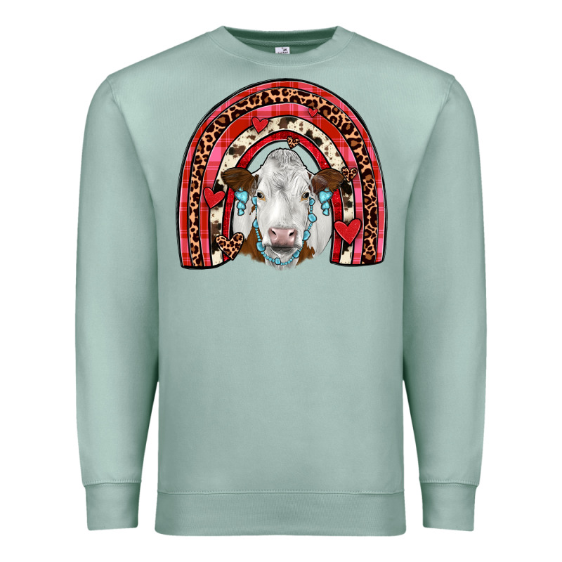 Valentines Simmental  Rainbow Premium Sweatshirt by JahusDesignShop | Teevron