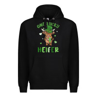 Black one lucky heifer Premium Hoodie - MaliasSmallBusiness