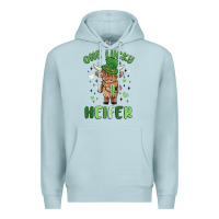 Blue Mist one lucky heifer Premium Hoodie - MaliasSmallBusiness