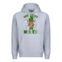 Heather Grey one lucky heifer Premium Hoodie - MaliasSmallBusiness