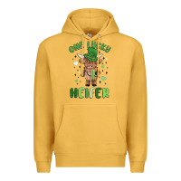 Mustard one lucky heifer Premium Hoodie - MaliasSmallBusiness