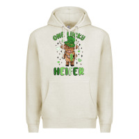 Oatmeal Heather one lucky heifer Premium Hoodie - MaliasSmallBusiness