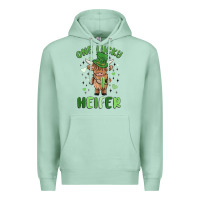 Seafoam one lucky heifer Premium Hoodie - MaliasSmallBusiness