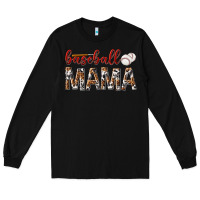 Black baseball mama Long Sleeve Tee - texasbilliewilder