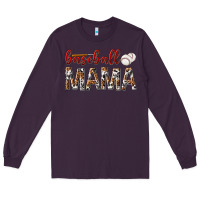 Plum baseball mama Long Sleeve Tee - texasbilliewilder