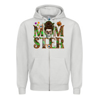 Dove Grey Momster Zipper Hoodie - texasbilliewilder