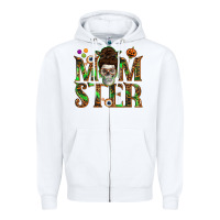 White Momster Zipper Hoodie - texasbilliewilder