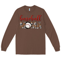 Chestnut baseball mama with leopard Long Sleeve Tee - texasbilliewilder