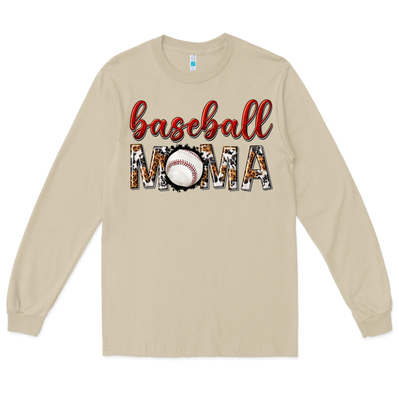 Baseball Mama With Leopard Long Sleeve Tee by texasbilliewilder | Teevron