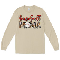 Mushroom baseball mama with leopard Long Sleeve Tee - texasbilliewilder