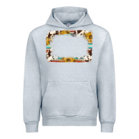 Heather Grey western serape sunflower background frame Urban Hoodie - NancyCooperArtShop