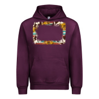 Mauve Wine western serape sunflower background frame Urban Hoodie - NancyCooperArtShop