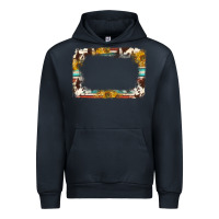 Navy western serape sunflower background frame Urban Hoodie - NancyCooperArtShop