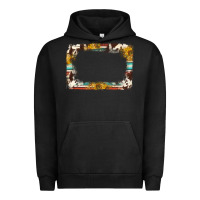 Pigment Black western serape sunflower background frame Urban Hoodie - NancyCooperArtShop