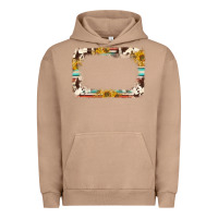 Pigment Burro western serape sunflower background frame Urban Hoodie - NancyCooperArtShop