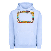Pigment Grape Ice western serape sunflower background frame Urban Hoodie - NancyCooperArtShop