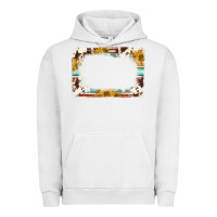 Pigment Lunar Rock western serape sunflower background frame Urban Hoodie - NancyCooperArtShop