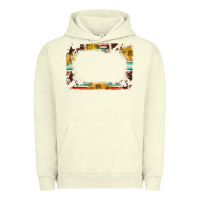 Pigment Pistachio western serape sunflower background frame Urban Hoodie - NancyCooperArtShop
