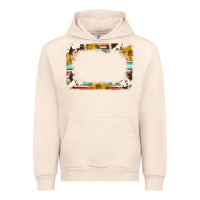 Sandshell western serape sunflower background frame Urban Hoodie - NancyCooperArtShop