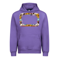 Tulip western serape sunflower background frame Urban Hoodie - NancyCooperArtShop