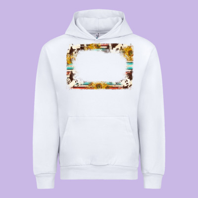 Western Serape Sunflower Background Frame Urban Hoodie Designed By Nancycooperartshop