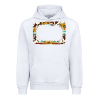 White western serape sunflower background frame Urban Hoodie - NancyCooperArtShop