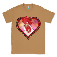 Toasted Coconut valentine's day rooster with leopard heart Classic Tee - RanaPortraitStore