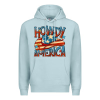 Blue Mist howdy america Premium Hoodie - MaliasSmallBusiness