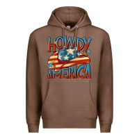 Chestnut howdy america Premium Hoodie - MaliasSmallBusiness
