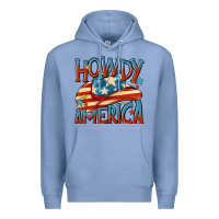 Colony Blue howdy america Premium Hoodie - MaliasSmallBusiness