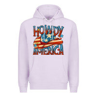 Lilac howdy america Premium Hoodie - MaliasSmallBusiness