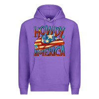 Purple howdy america Premium Hoodie - MaliasSmallBusiness