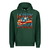 Sports Green howdy america Premium Hoodie - MaliasSmallBusiness
