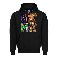 Black Mama Cow Halloween Zipper Hoodie - texasbilliewilder