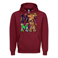 Burgundy Mama Cow Halloween Zipper Hoodie - texasbilliewilder