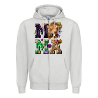Dove Grey Mama Cow Halloween Zipper Hoodie - texasbilliewilder