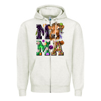 Oatmeal Heather Mama Cow Halloween Zipper Hoodie - texasbilliewilder