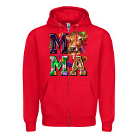 Red Mama Cow Halloween Zipper Hoodie - texasbilliewilder