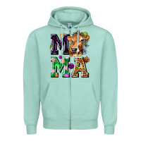 Seafoam Mama Cow Halloween Zipper Hoodie - texasbilliewilder