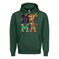 Sports Green Mama Cow Halloween Zipper Hoodie - texasbilliewilder