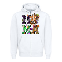 White Mama Cow Halloween Zipper Hoodie - texasbilliewilder