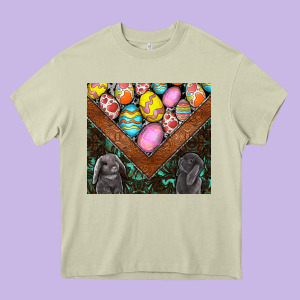 Easter Heavy Core Tee Designed By Cowhidedigitalart