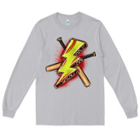 Moon Dust softball lightning bolt Long Sleeve Tee - Zillion Design Studio