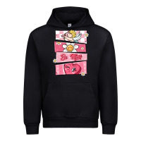 Trendy Valentines Day Retro Characters Urban Hoodie | Teevron