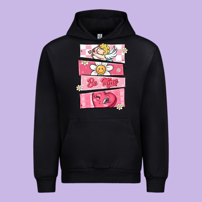 Trendy Valentines Day Retro Characters Urban Hoodie Designed By Maliassmallbusiness