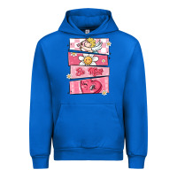 Cobalt trendy valentines day retro characters Urban Hoodie - MaliasSmallBusiness